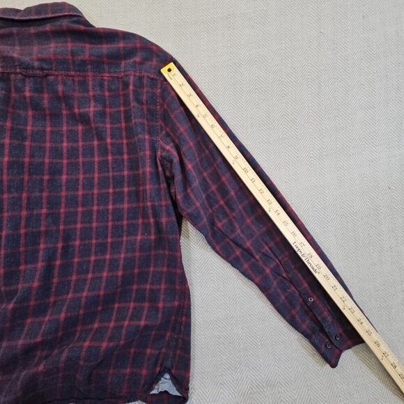 Thread & Cloth Flannel Shirt Women's XXL Navy & Red Long Sleeve Button Down EUC - Picture 12 of 13